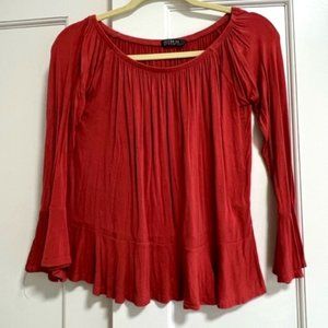 Cotton On Coral Top -- Off the Shoulder